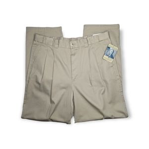 George Foreman Comfort Zone Pleated Khaki Pants Waist 38L NWT